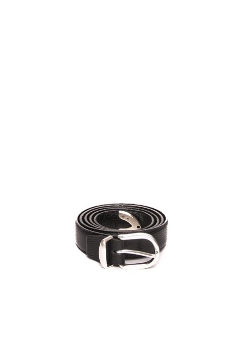 Cintura in pelle nero ITALIAN BELTS | 030CERVO-NERO